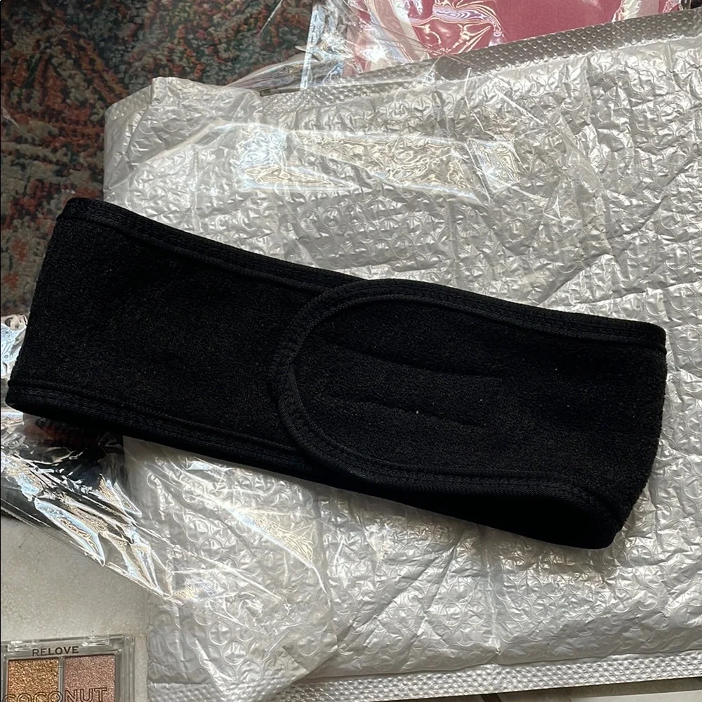 🌹 FREE w/purchase New terry cloth Black Headband adjustable Velcro - Picture 4 of 12